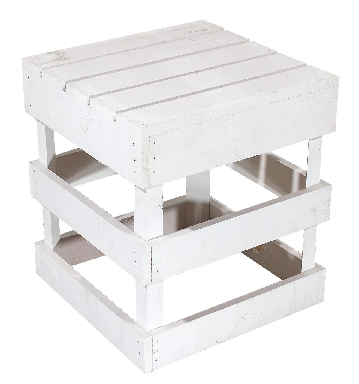 Weißer Hocker 42x42x45cm Weißer Hocker 42x42x45cm