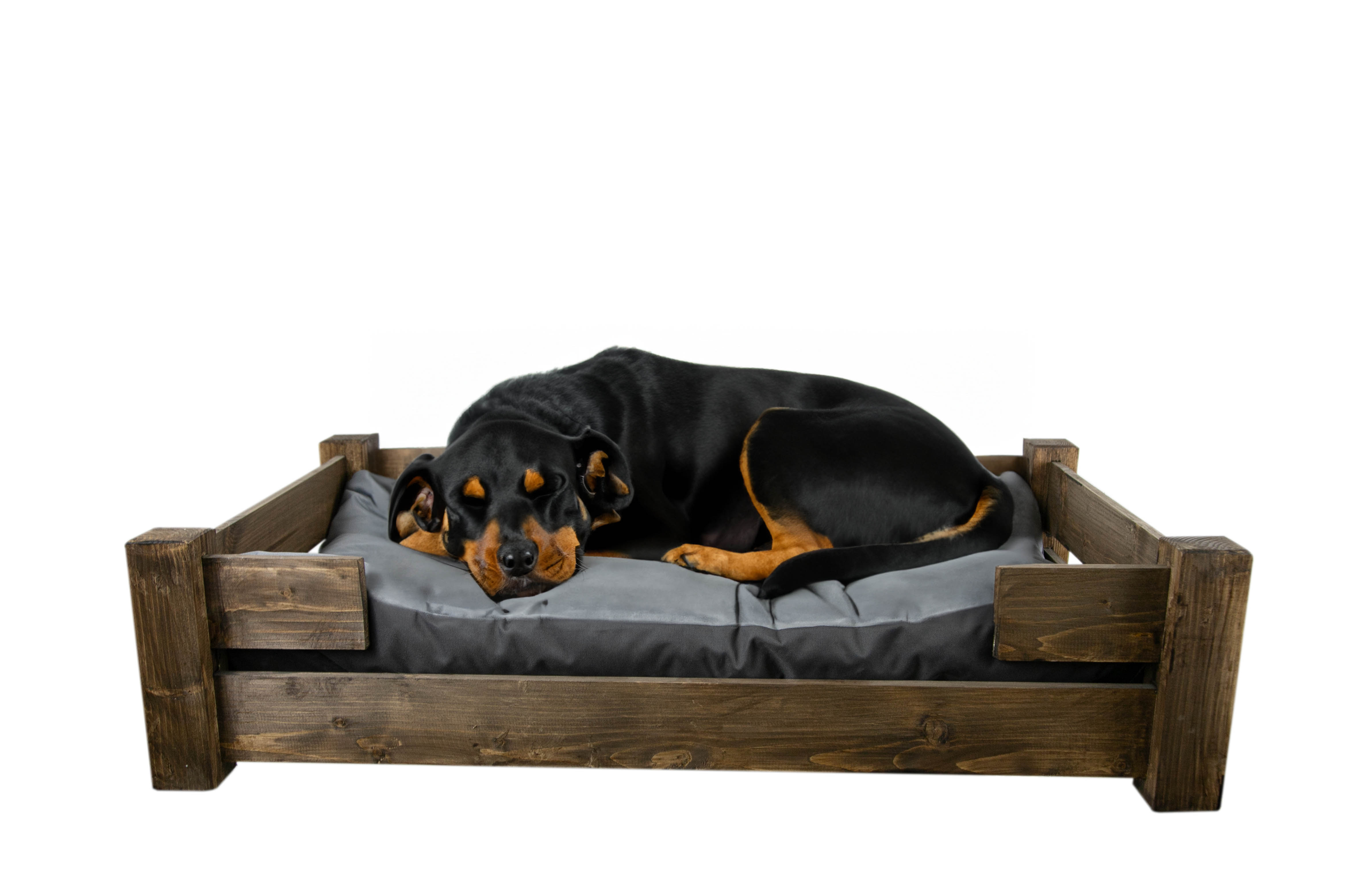 Hundebett Winston XXL Palisander mit Füßen mit Kissen grau 100x60x25cm Hundebett Winston XXL Palisander mit Füßen mit Kissen grau 100x60x25cm