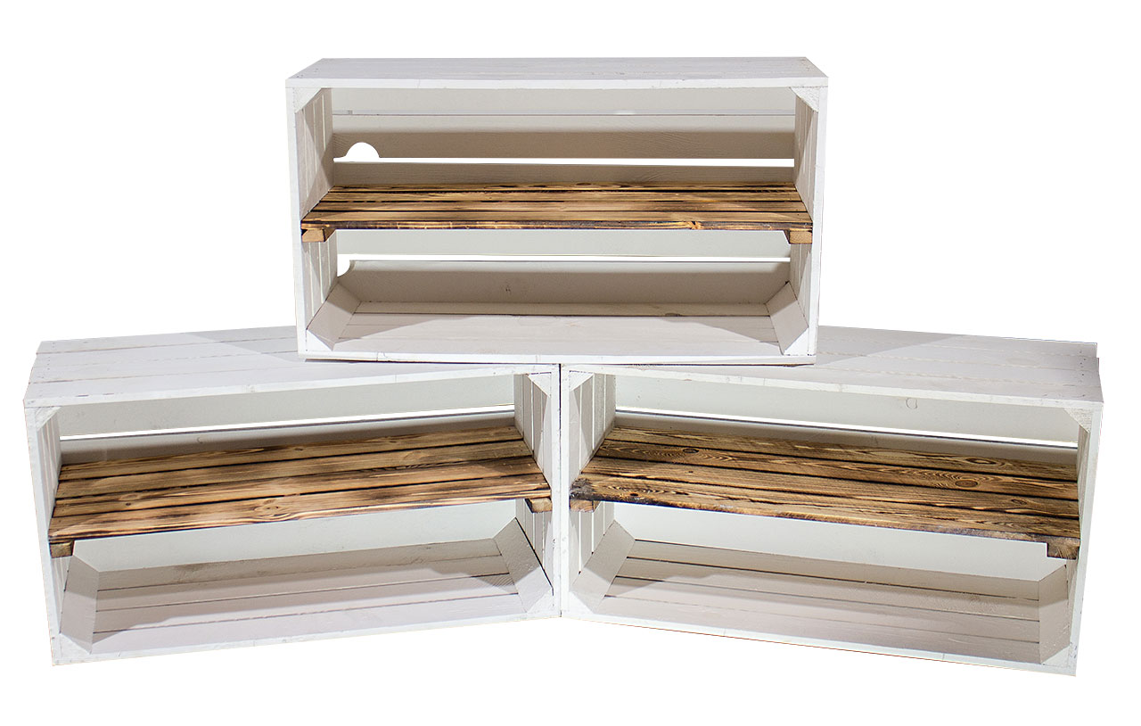 Breite weiß geflammte Kiste 68x40,5x31CMcm Breite weiß geflammte Kiste 68x40,5x31CMcm