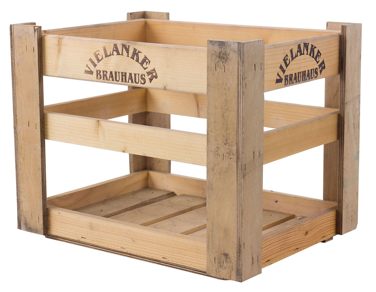 3 rustikale Bierkisten vom Vielanker Brauhaus 40x30x31cm