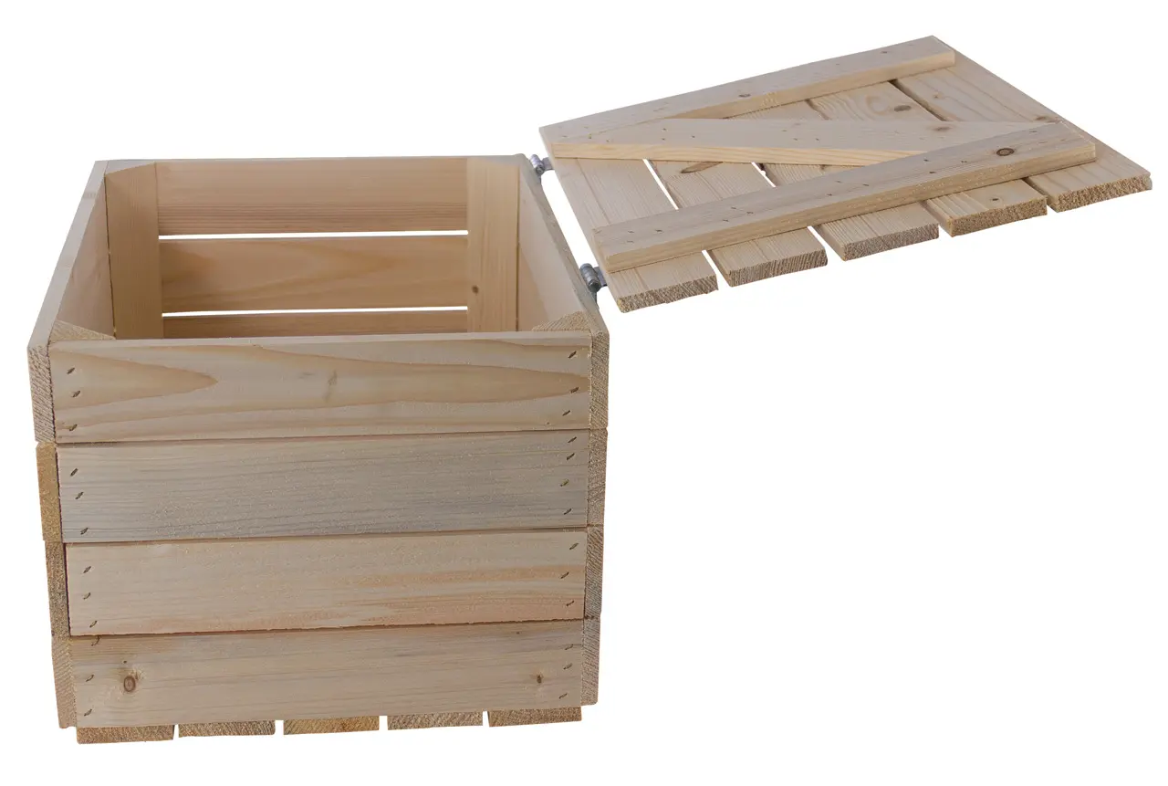 Neue Holztruhe natur *klein* 48x36x30cm