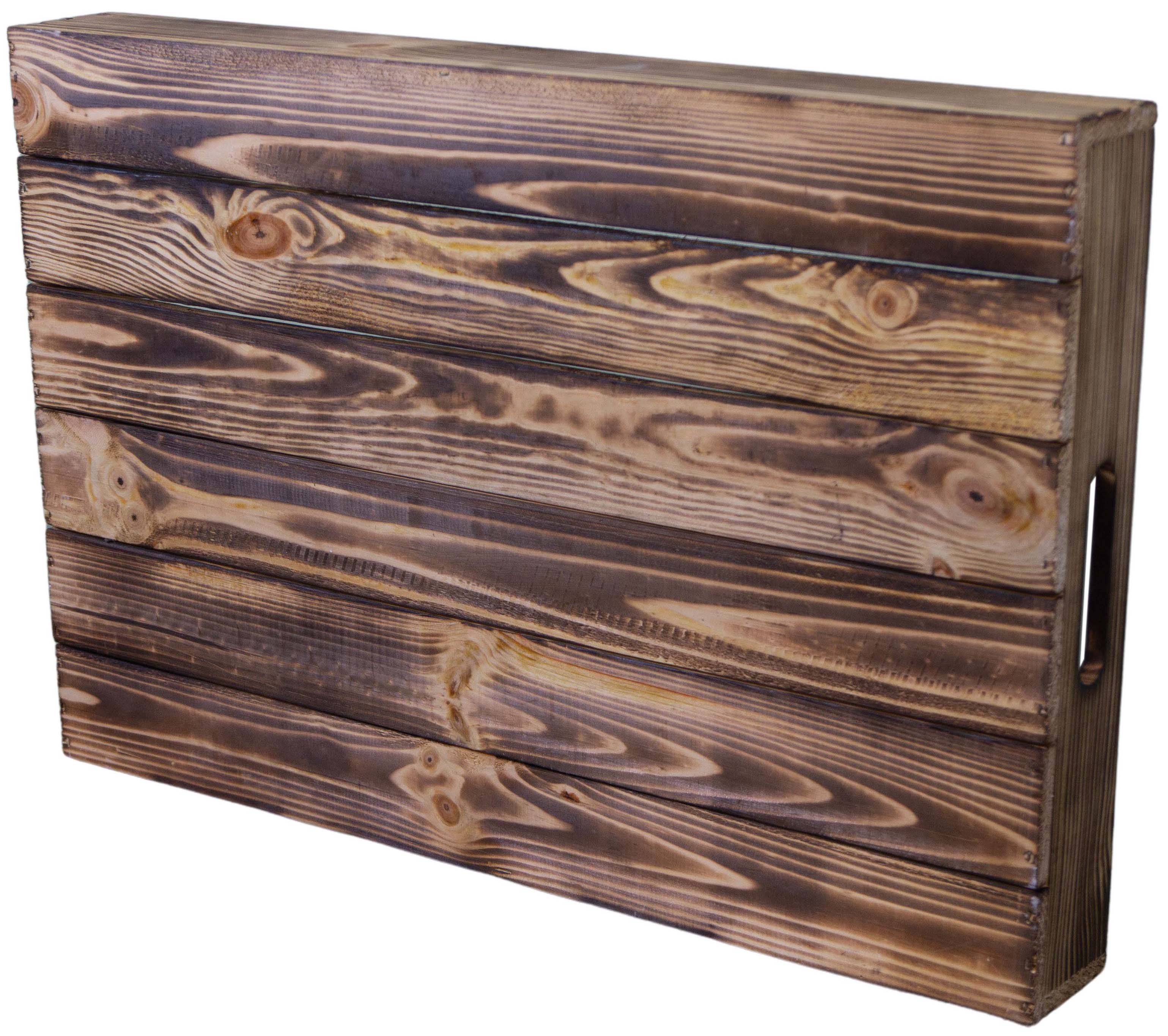 Serviertablett in geflammt 60x40x8cm Holztablett Frühstückstablet Bartablett Serviertablett in geflammt 60x40x8cm Holztablett Frühstückstablet Bartablett