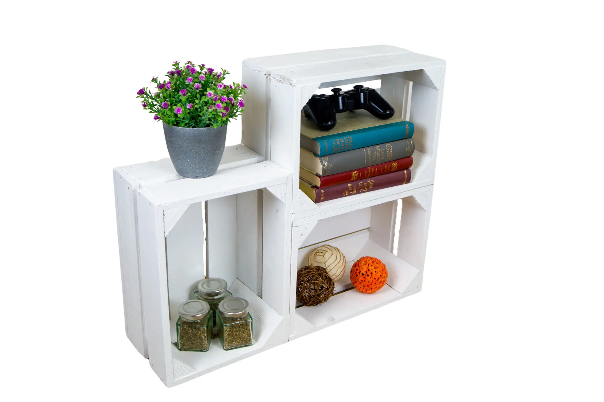 Kleine Holzkiste "Frieda" weiß