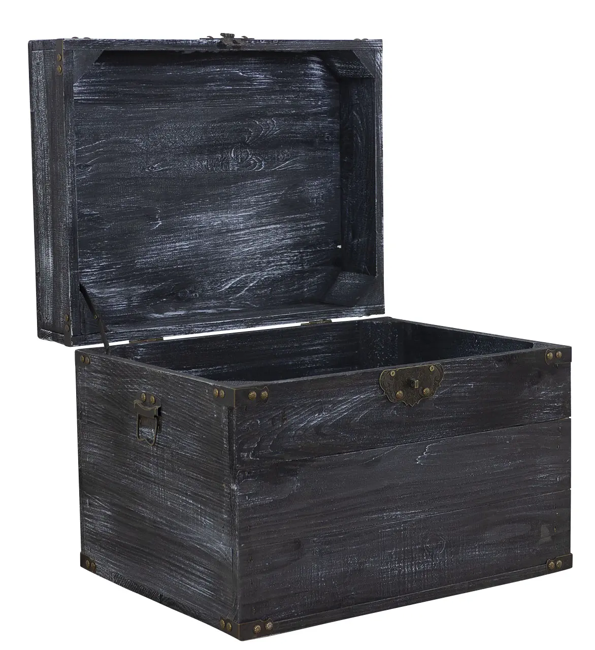 Angesagte Vintage Holztruhe zum Verstauen von Kleinigkeiten / dekorativ mit Deckel 45x35x35xcm