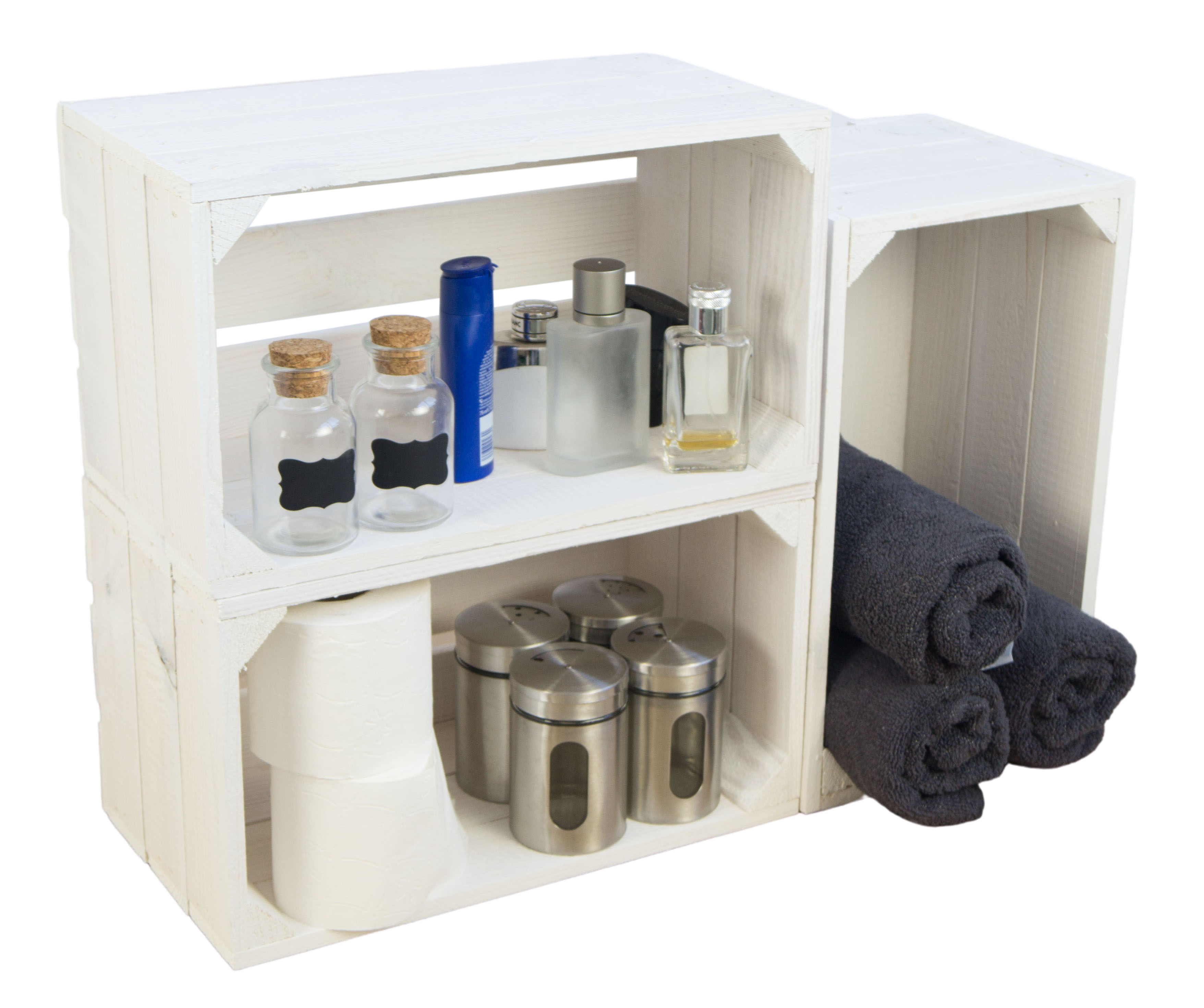 Regalkiste "Hilde" weiß ohne Regalkiste "Hilde" weiß ohne