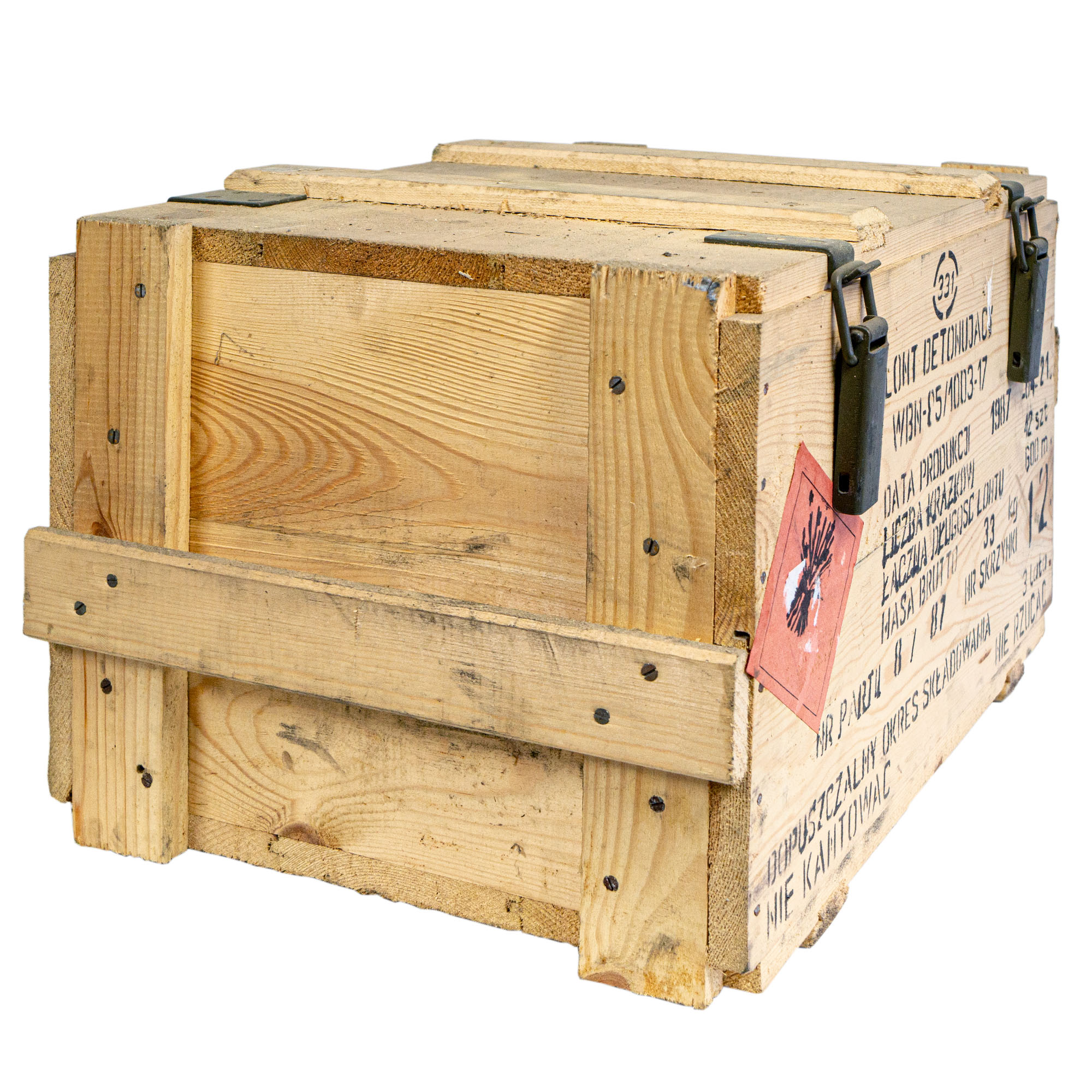 Vintage Frachtkiste WBN-85 Holz 60x40x36 cm Transportkiste Truhe Metallbeschläge Vintage Frachtkiste WBN-85 Holz 60x40x36 cm Transportkiste Truhe Metallbeschläge