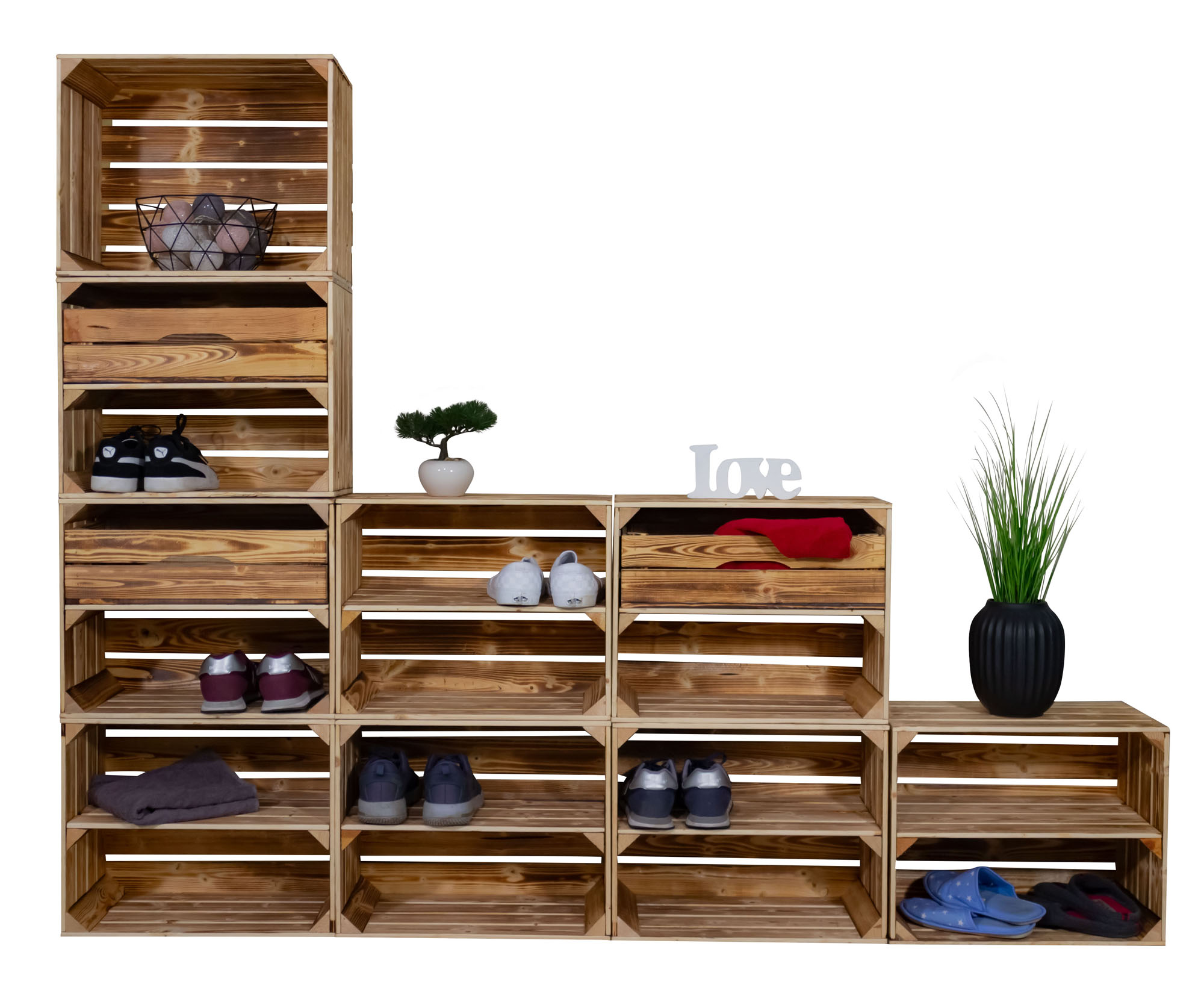 Flurregal "Larissa" mit Schuhregal und Schubladen Flurregal "Larissa" mit Schuhregal und Schubladen