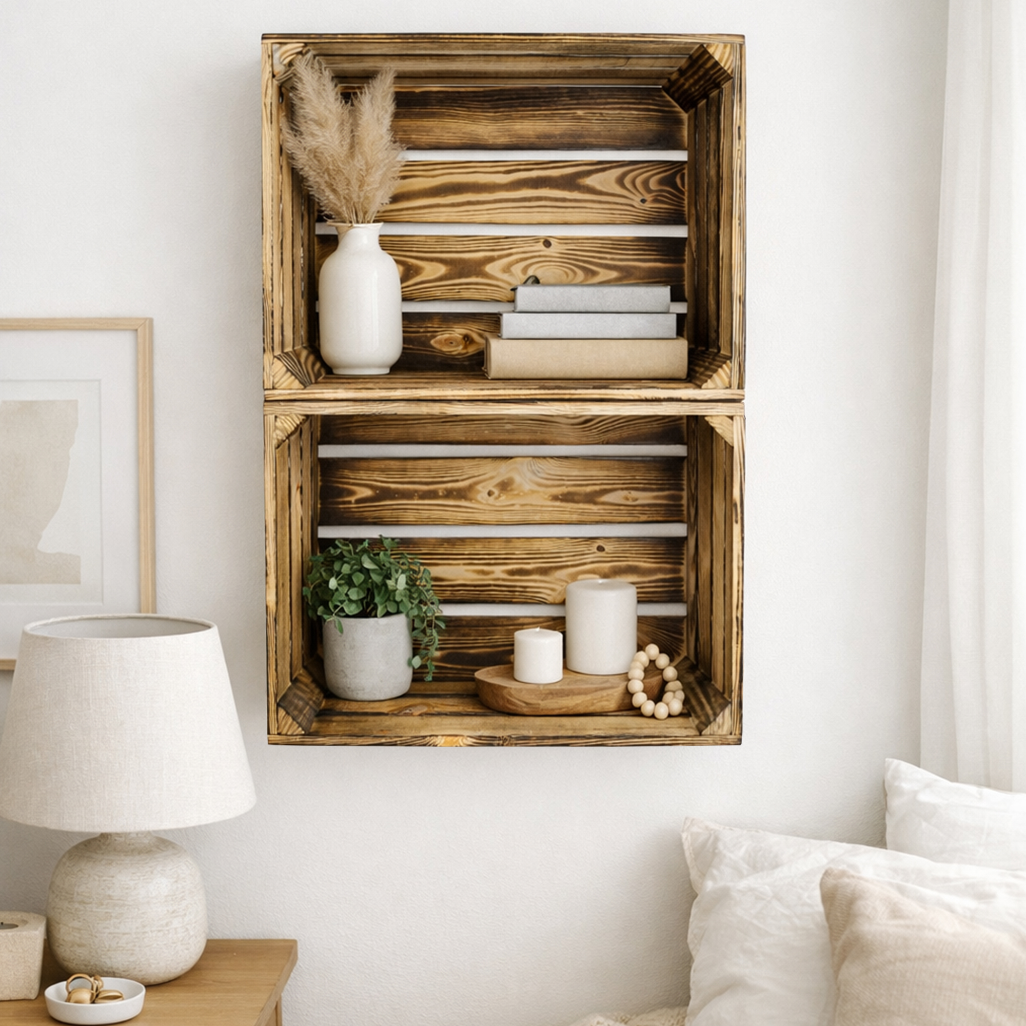 Neue geflammte Apfelkiste im Vintage Design 50x40x30cm