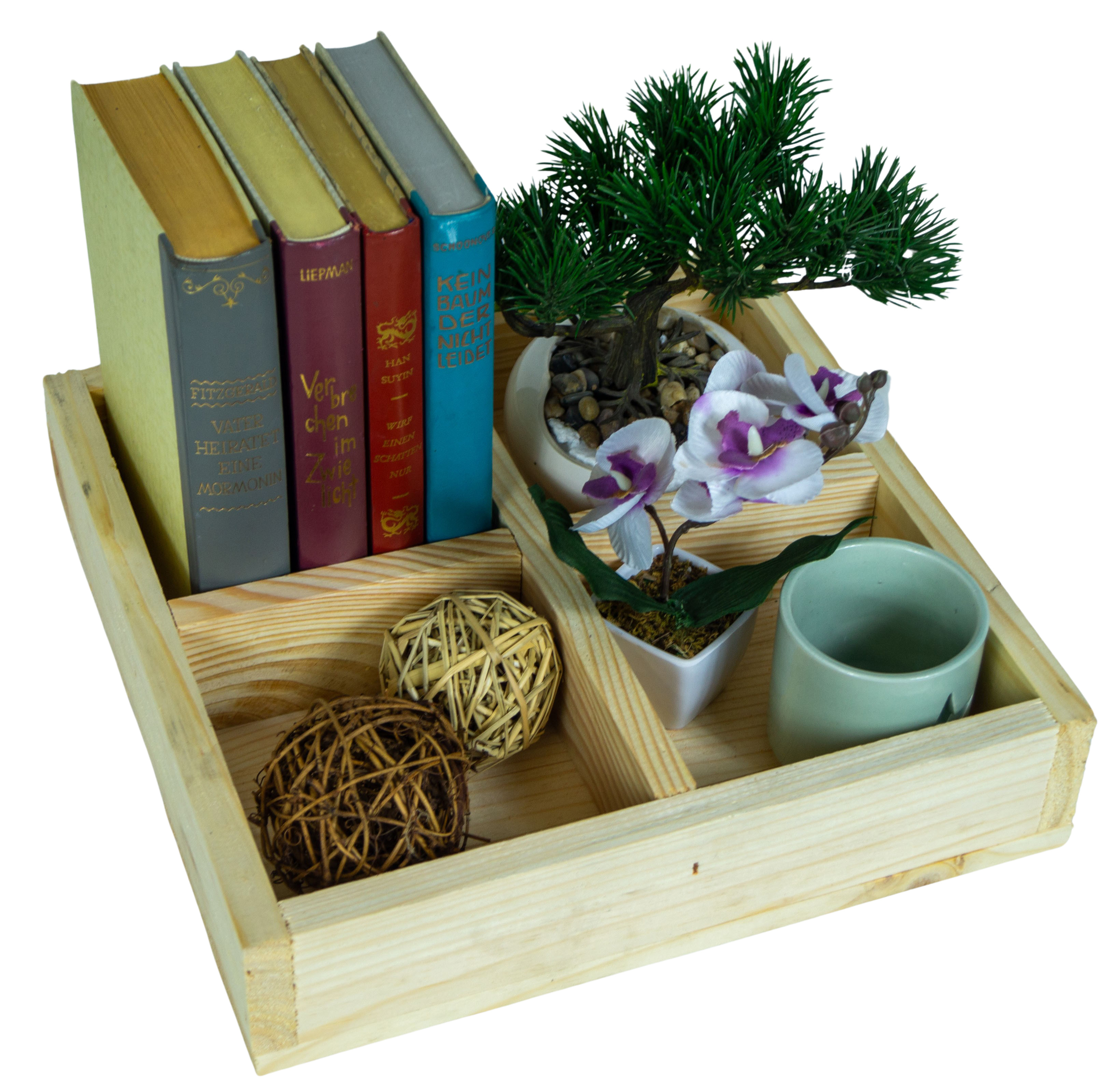 Holzbox Alma mit 4 Fächern Holzbox Alma mit 4 Fächern