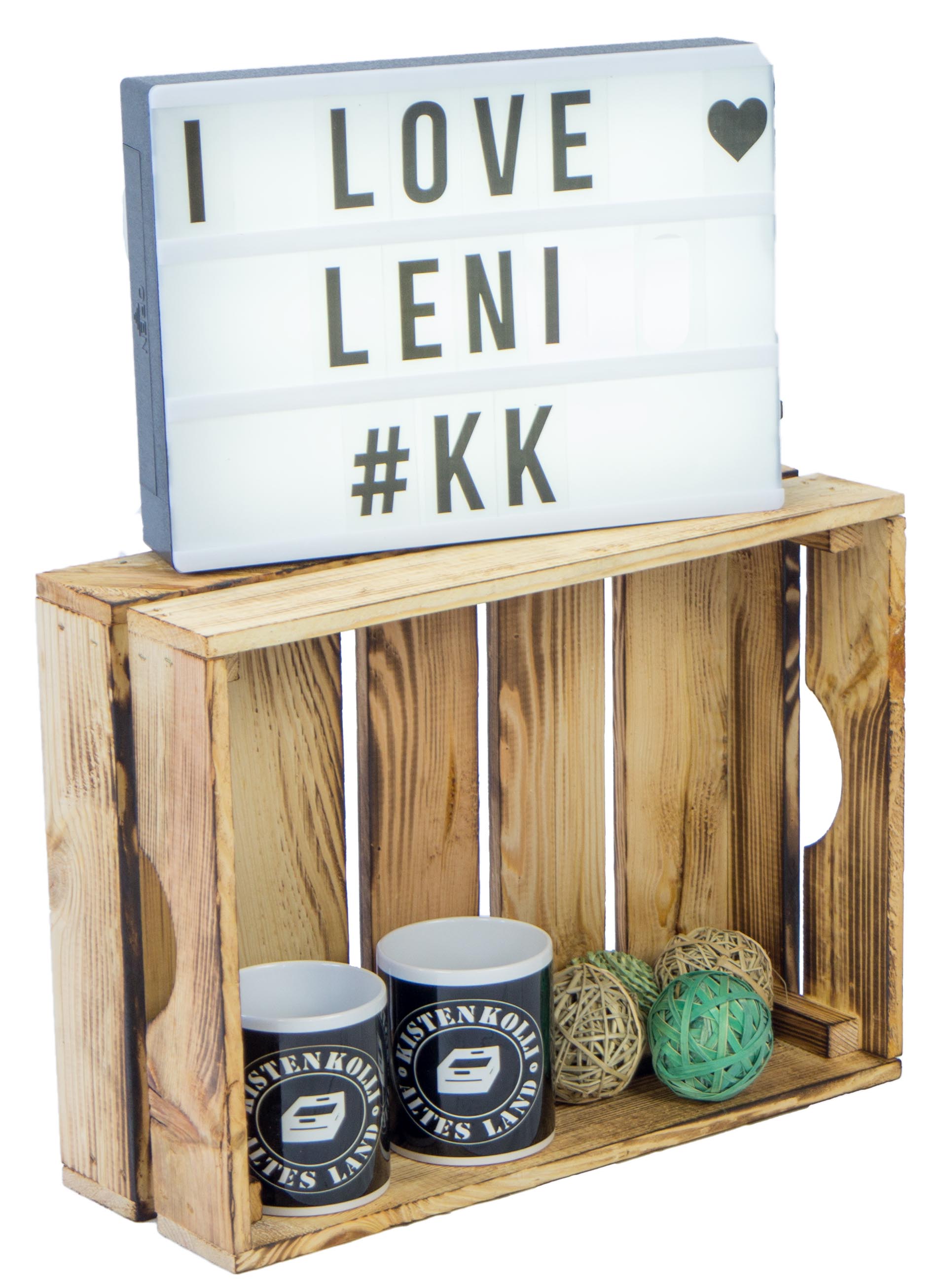 Gemüsekiste Leni geflammt 40x30x15cm Gemüsekiste Leni geflammt 40x30x15cm