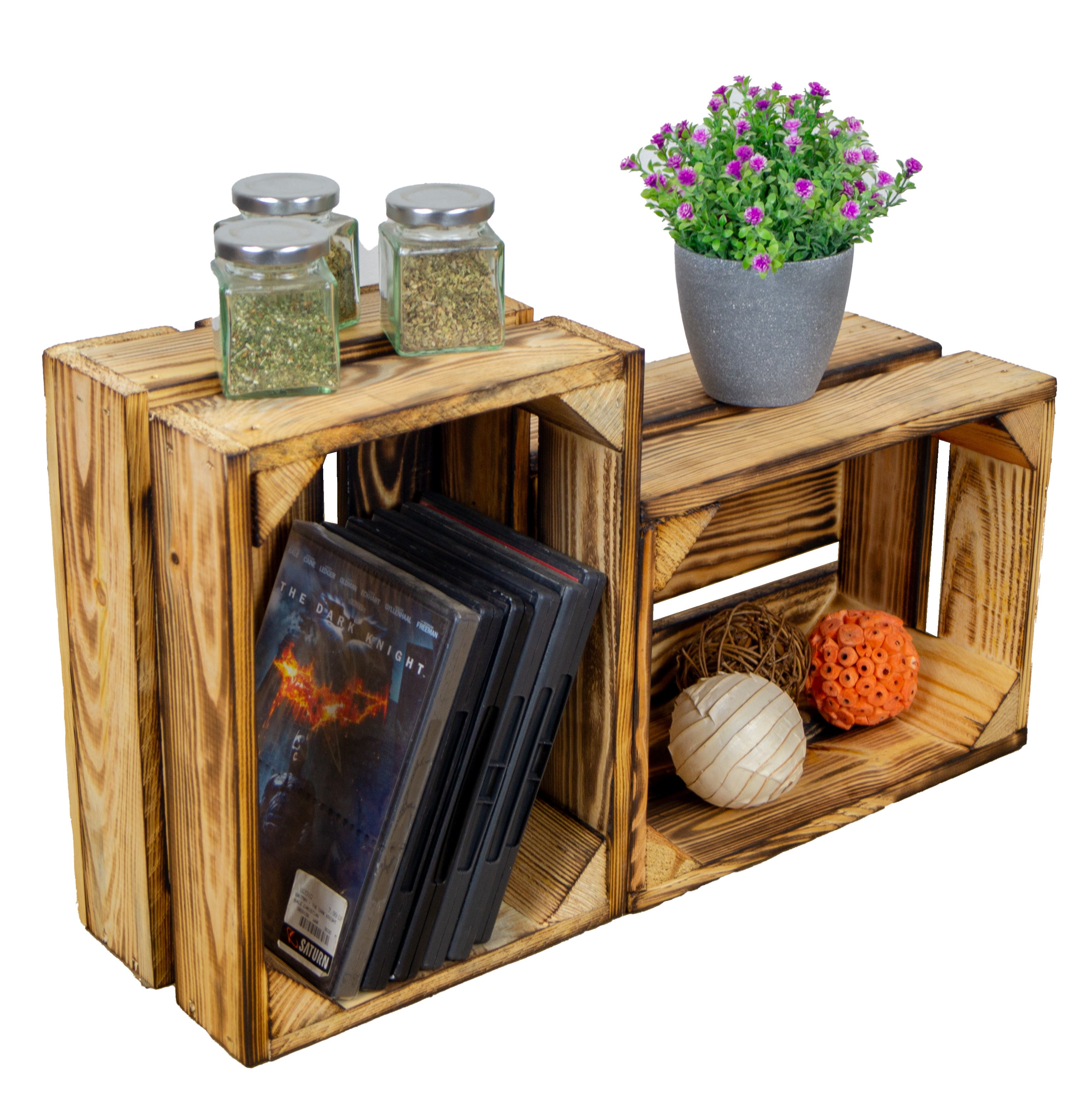 Kleine Holzkiste "Frieda" flambiert Kleine Holzkiste "Frieda" flambiert