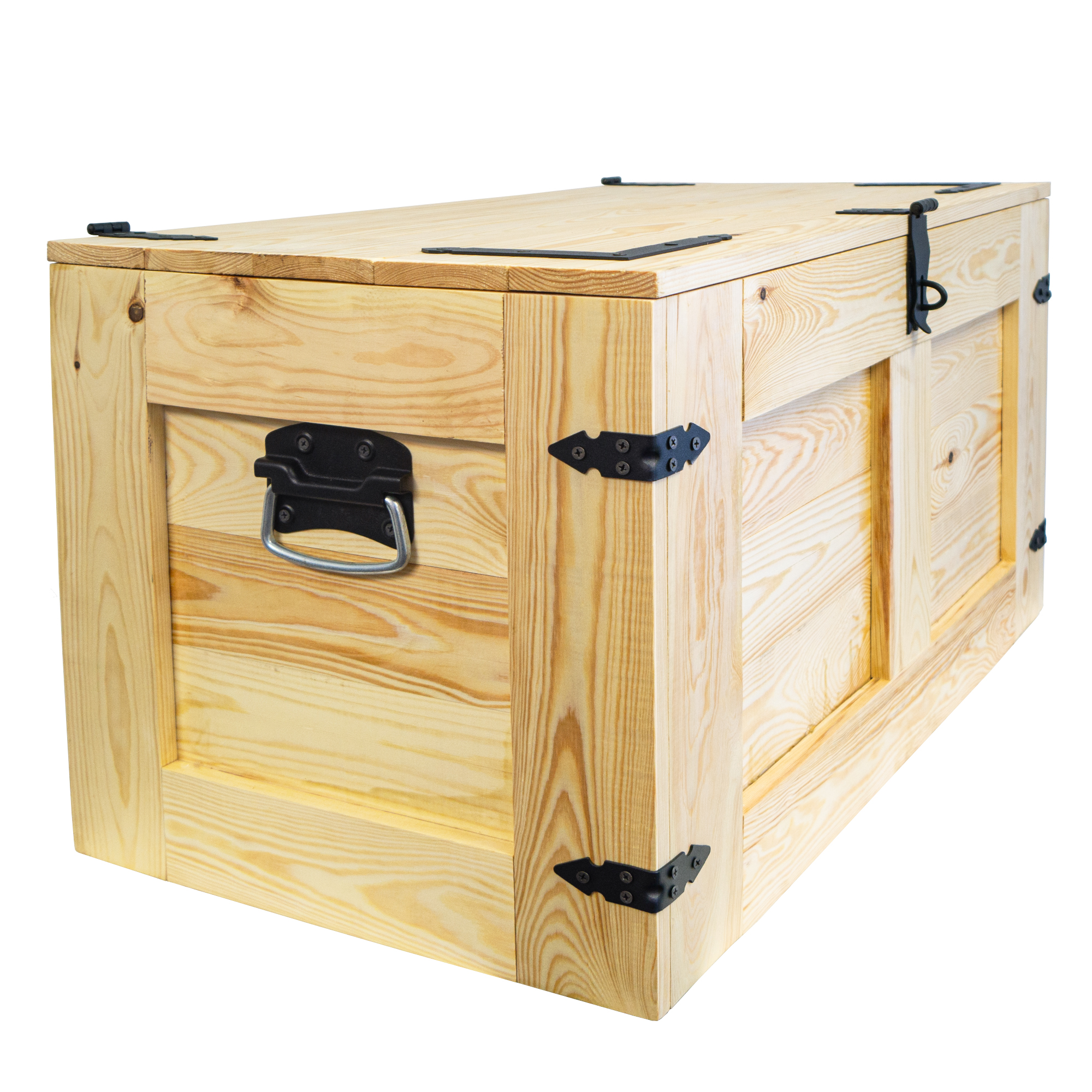 grosse Holztruhe Oskar Natur 80x45x47cm