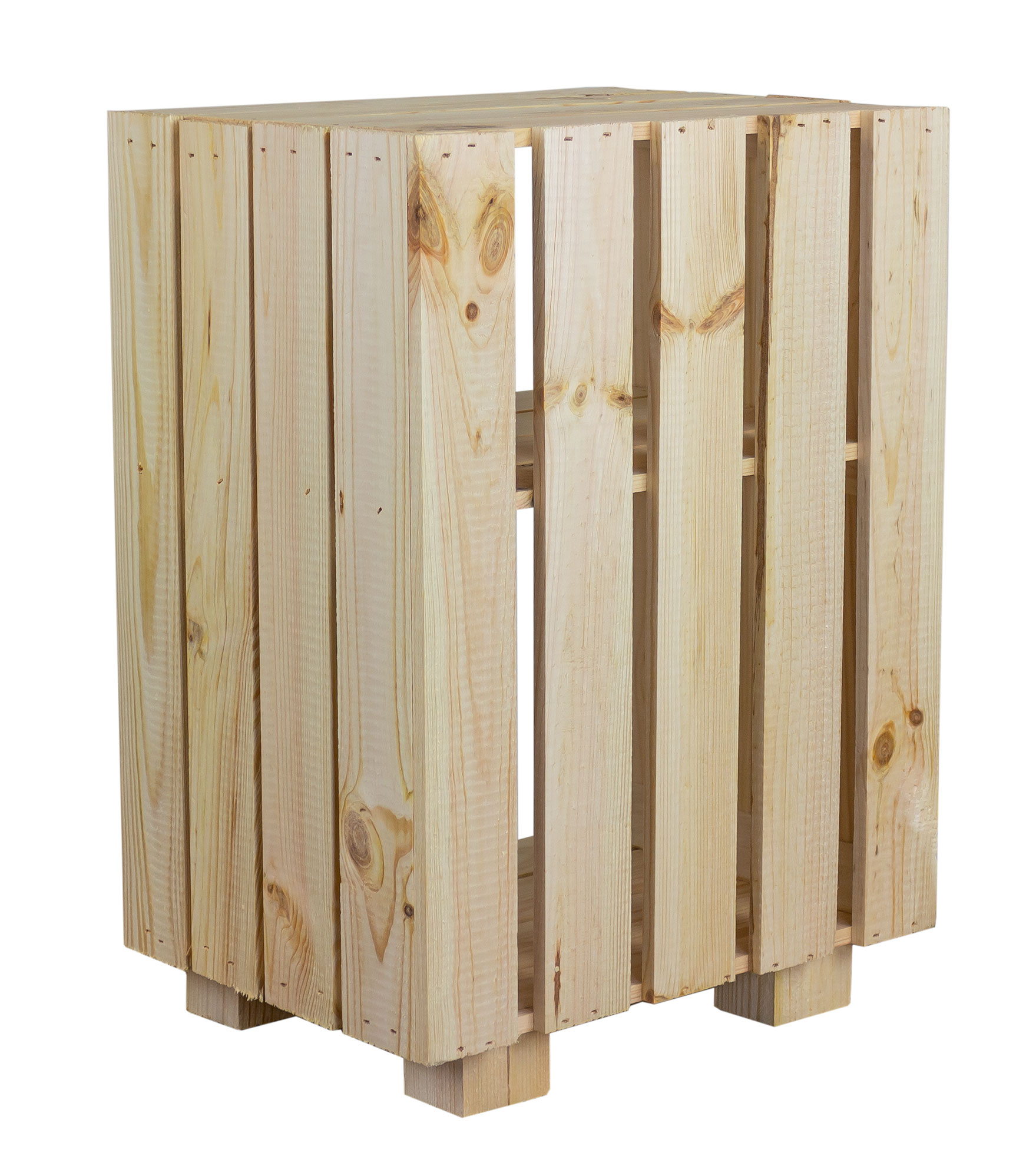 Heller Nachttisch mit Mittelbrett und Füßen 30,5x40x54cm